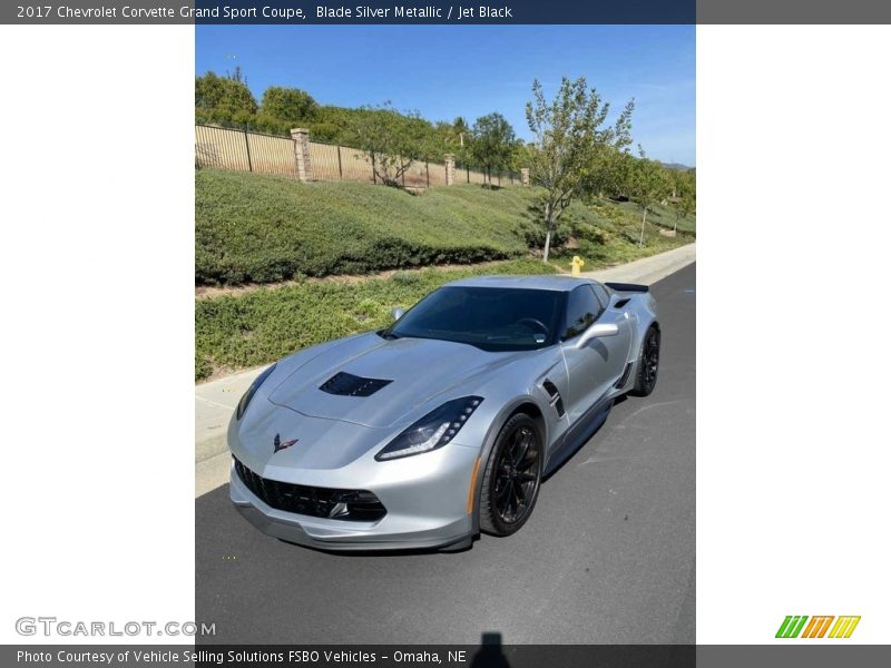 Blade Silver Metallic / Jet Black 2017 Chevrolet Corvette Grand Sport Coupe