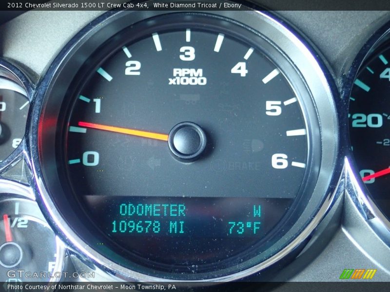 White Diamond Tricoat / Ebony 2012 Chevrolet Silverado 1500 LT Crew Cab 4x4