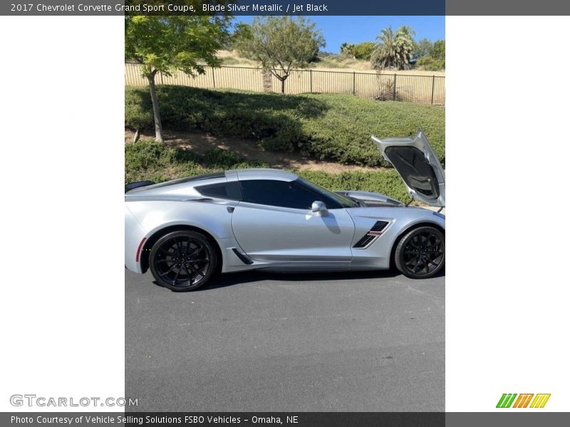 Blade Silver Metallic / Jet Black 2017 Chevrolet Corvette Grand Sport Coupe