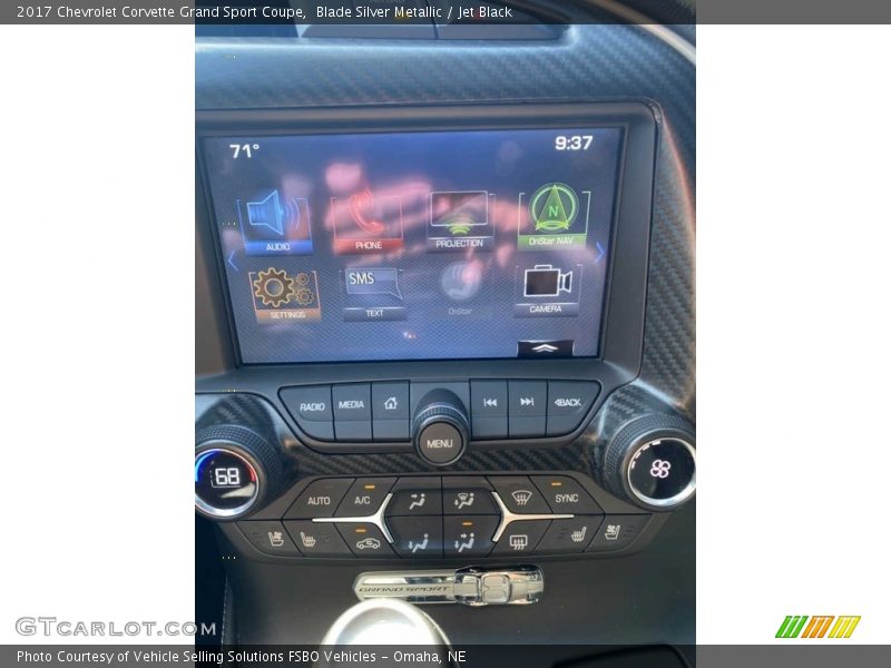 Blade Silver Metallic / Jet Black 2017 Chevrolet Corvette Grand Sport Coupe