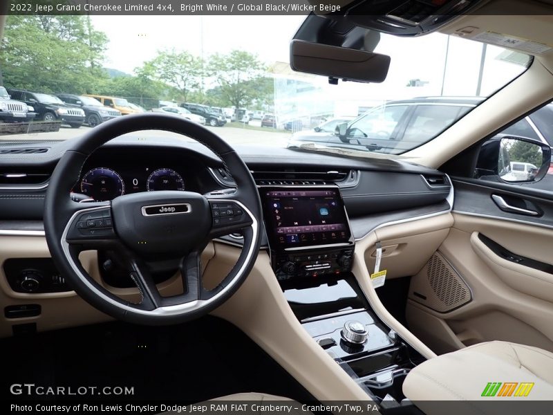 Bright White / Global Black/Wicker Beige 2022 Jeep Grand Cherokee Limited 4x4
