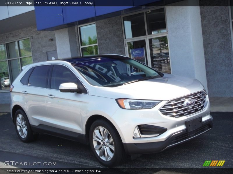 Ingot Silver / Ebony 2019 Ford Edge Titanium AWD
