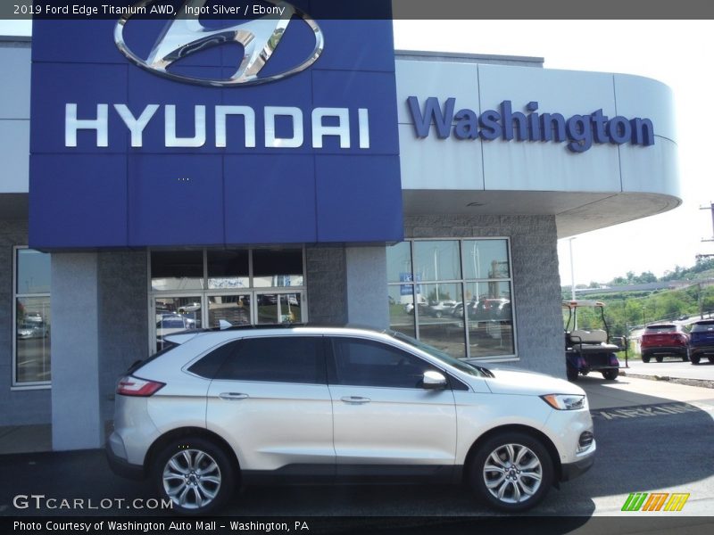 Ingot Silver / Ebony 2019 Ford Edge Titanium AWD