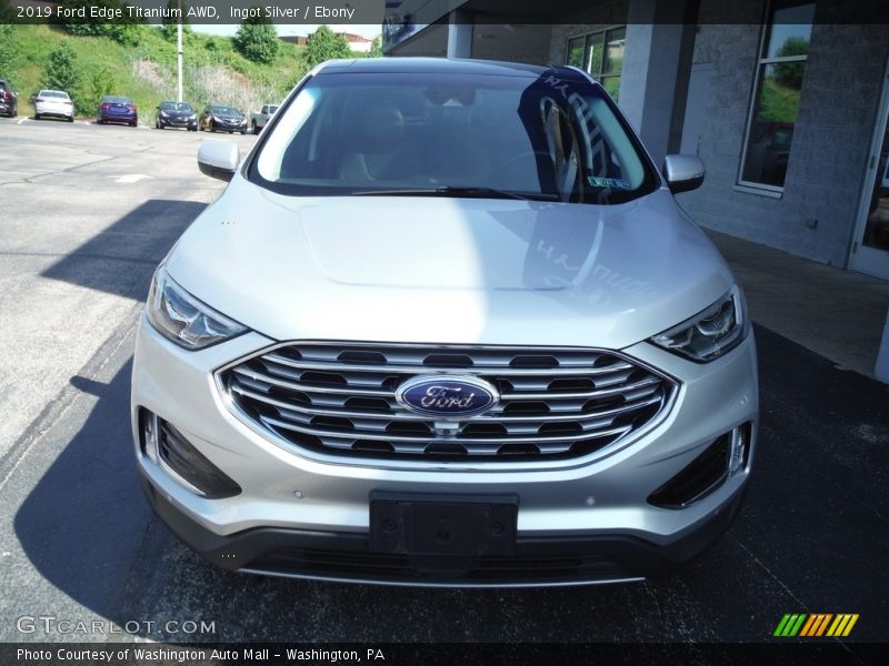Ingot Silver / Ebony 2019 Ford Edge Titanium AWD