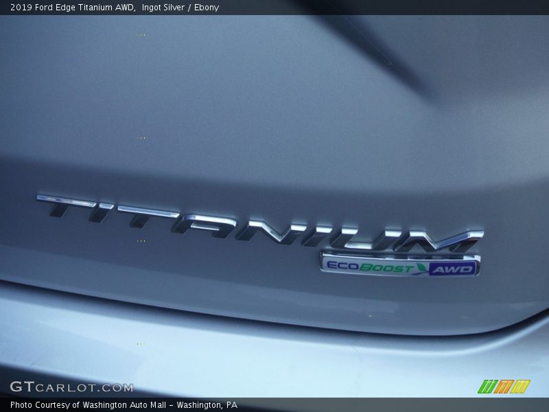 Ingot Silver / Ebony 2019 Ford Edge Titanium AWD