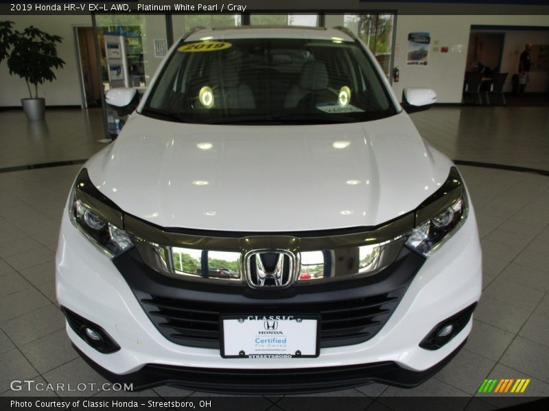Platinum White Pearl / Gray 2019 Honda HR-V EX-L AWD