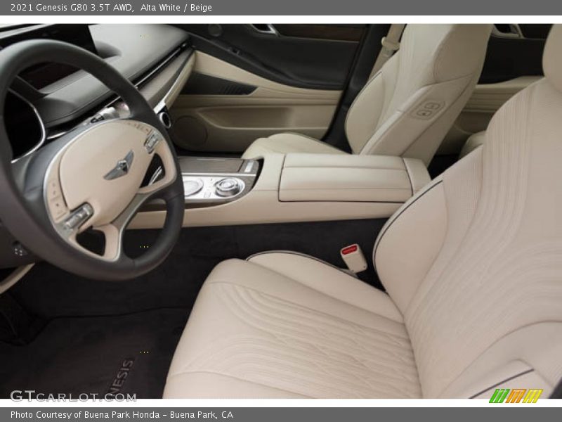 Alta White / Beige 2021 Genesis G80 3.5T AWD