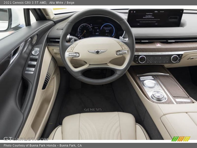 Alta White / Beige 2021 Genesis G80 3.5T AWD