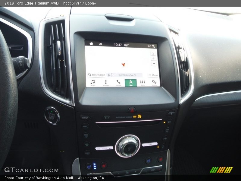 Ingot Silver / Ebony 2019 Ford Edge Titanium AWD