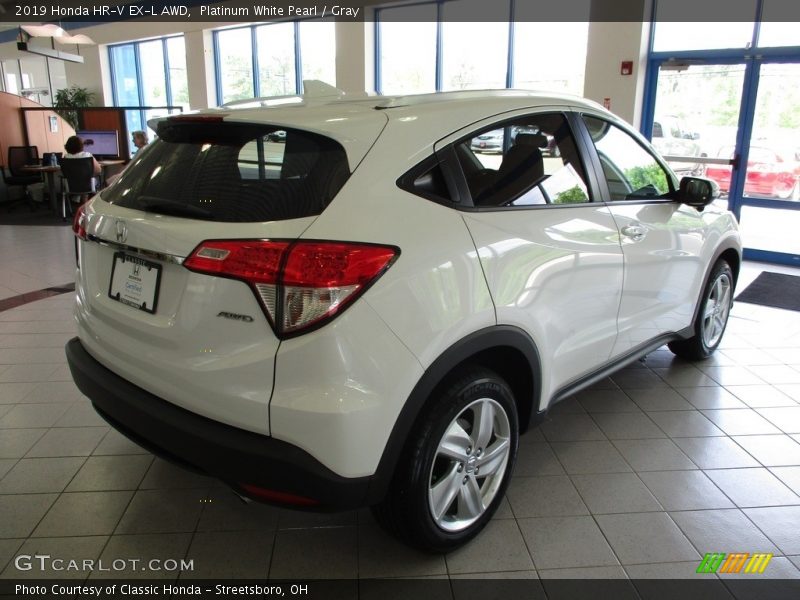 Platinum White Pearl / Gray 2019 Honda HR-V EX-L AWD