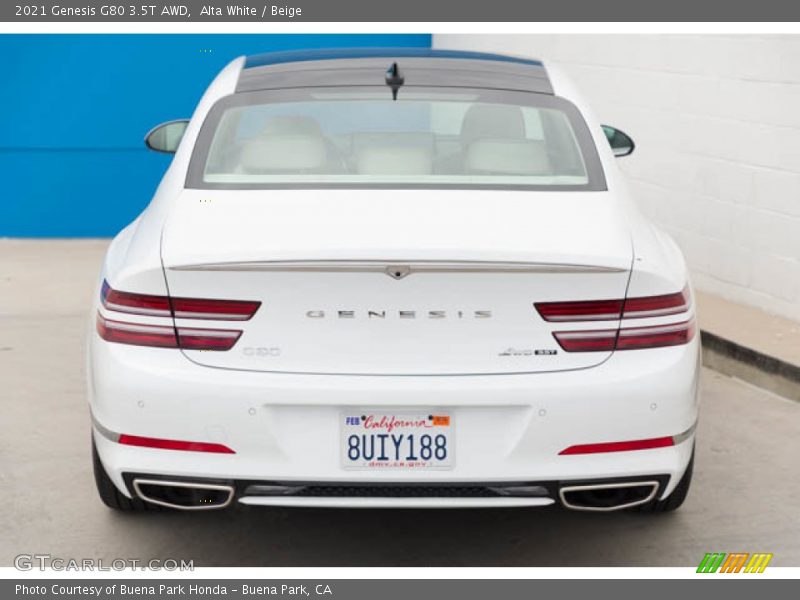 Alta White / Beige 2021 Genesis G80 3.5T AWD
