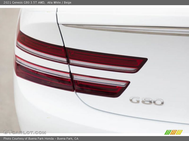 Alta White / Beige 2021 Genesis G80 3.5T AWD