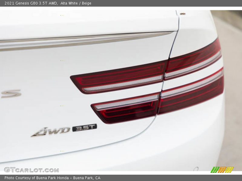 Alta White / Beige 2021 Genesis G80 3.5T AWD