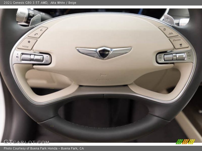 Alta White / Beige 2021 Genesis G80 3.5T AWD