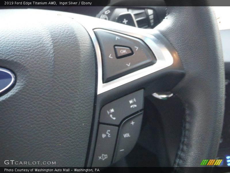 Ingot Silver / Ebony 2019 Ford Edge Titanium AWD