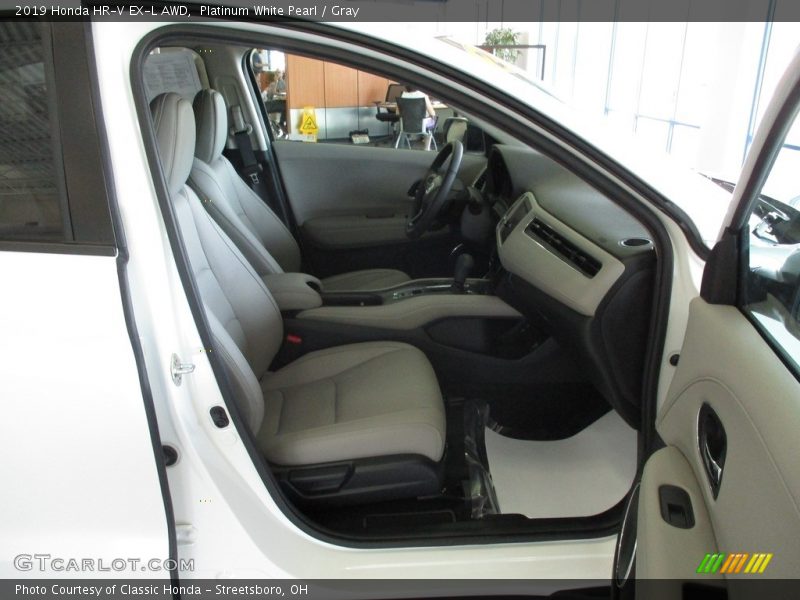 Platinum White Pearl / Gray 2019 Honda HR-V EX-L AWD