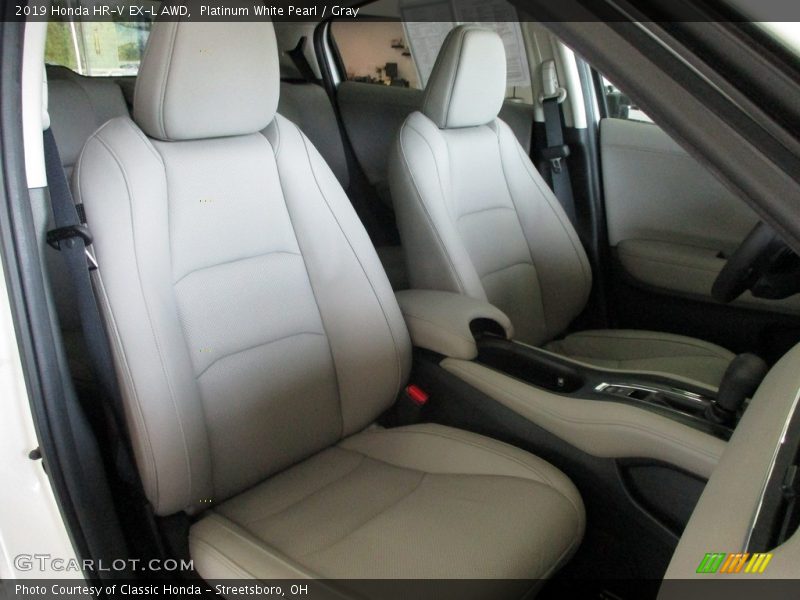 Platinum White Pearl / Gray 2019 Honda HR-V EX-L AWD