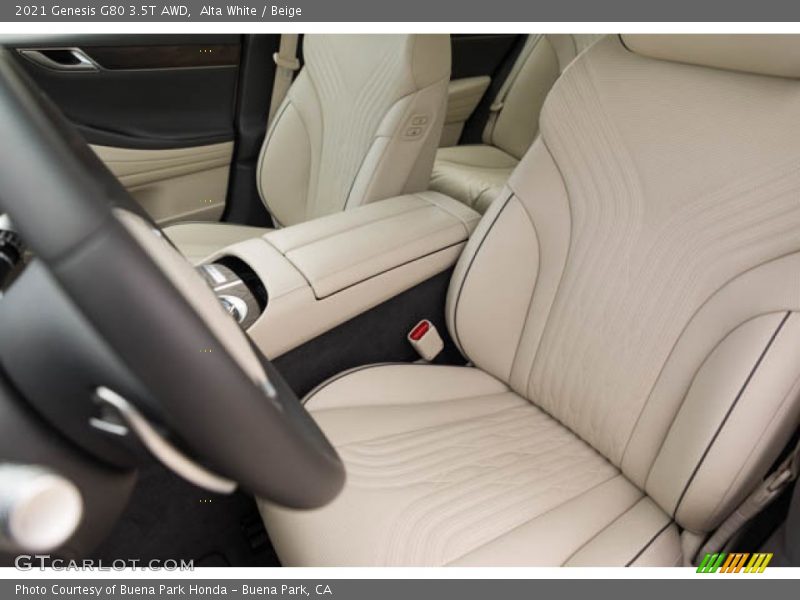 Alta White / Beige 2021 Genesis G80 3.5T AWD