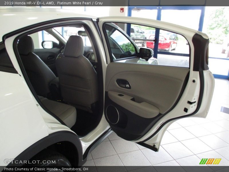 Platinum White Pearl / Gray 2019 Honda HR-V EX-L AWD