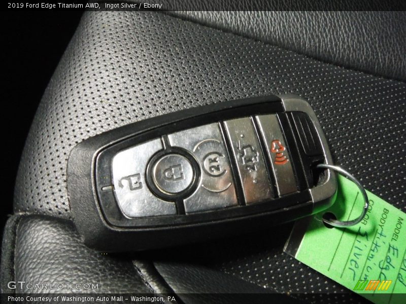 Ingot Silver / Ebony 2019 Ford Edge Titanium AWD