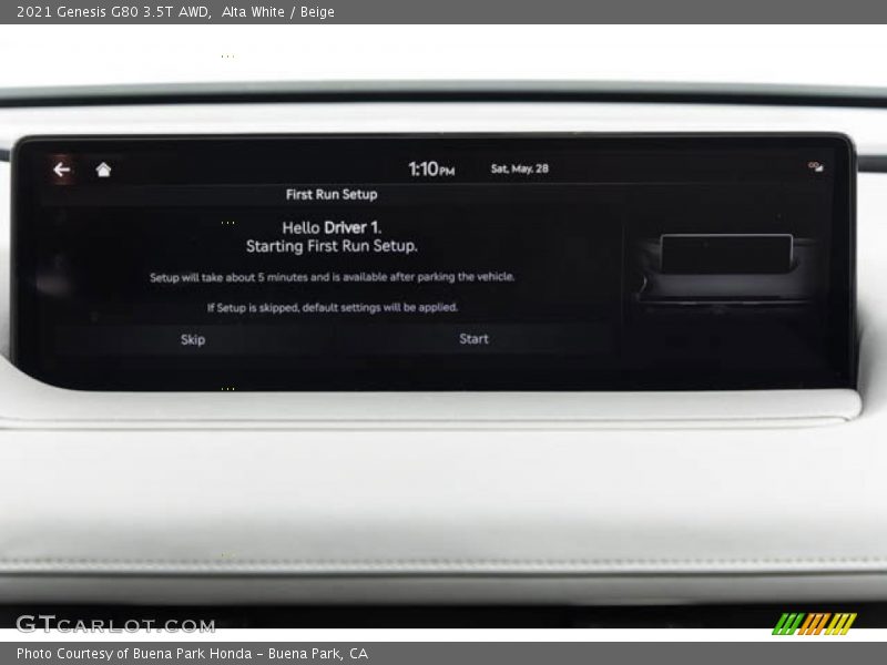 Alta White / Beige 2021 Genesis G80 3.5T AWD