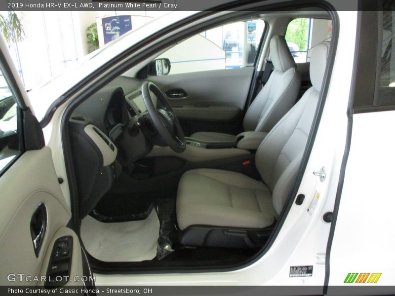 Platinum White Pearl / Gray 2019 Honda HR-V EX-L AWD