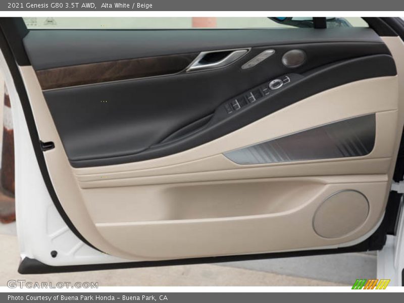 Alta White / Beige 2021 Genesis G80 3.5T AWD