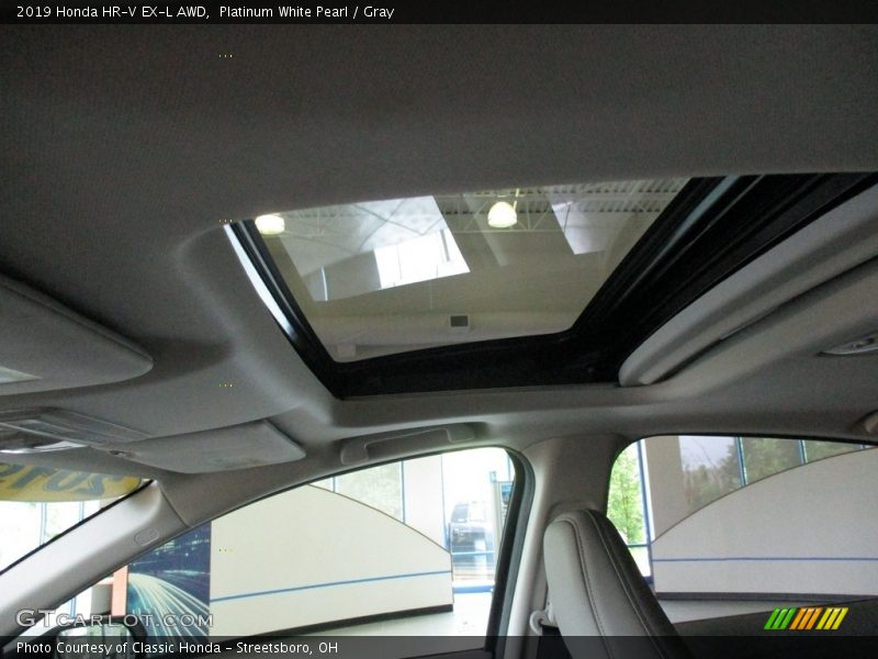 Platinum White Pearl / Gray 2019 Honda HR-V EX-L AWD