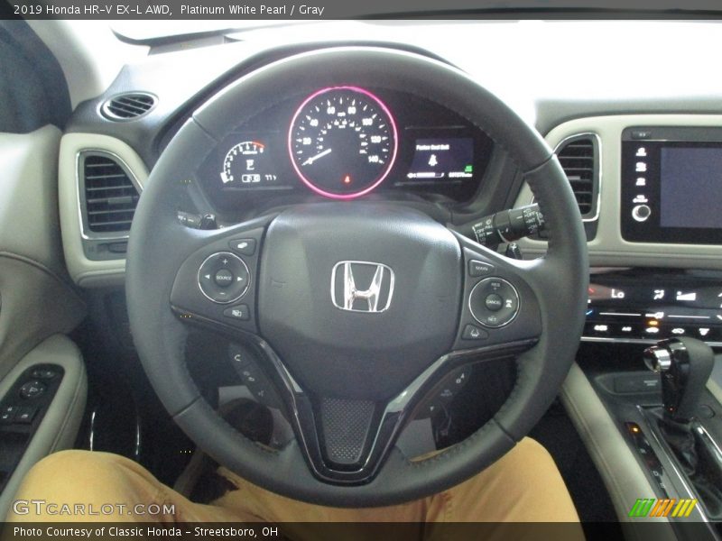 Platinum White Pearl / Gray 2019 Honda HR-V EX-L AWD