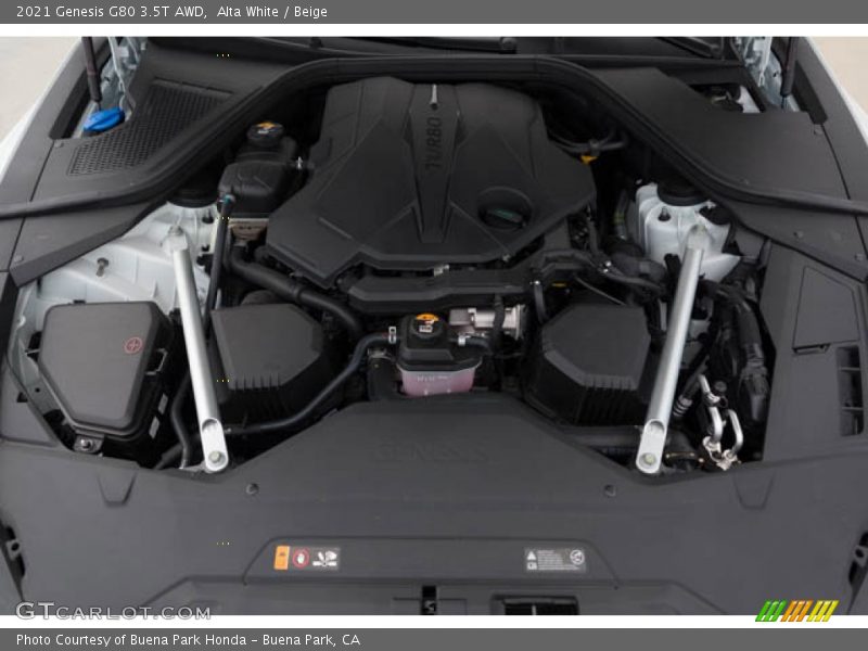 Alta White / Beige 2021 Genesis G80 3.5T AWD