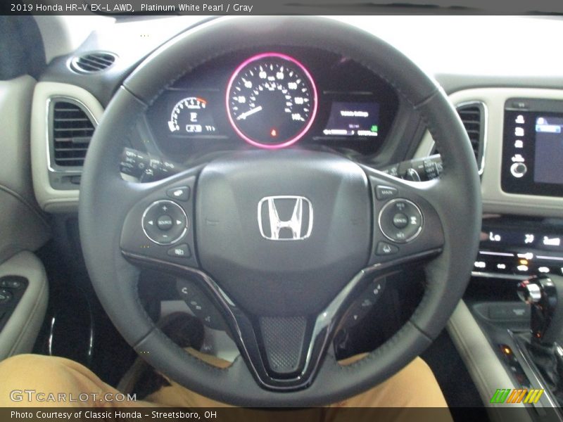 Platinum White Pearl / Gray 2019 Honda HR-V EX-L AWD