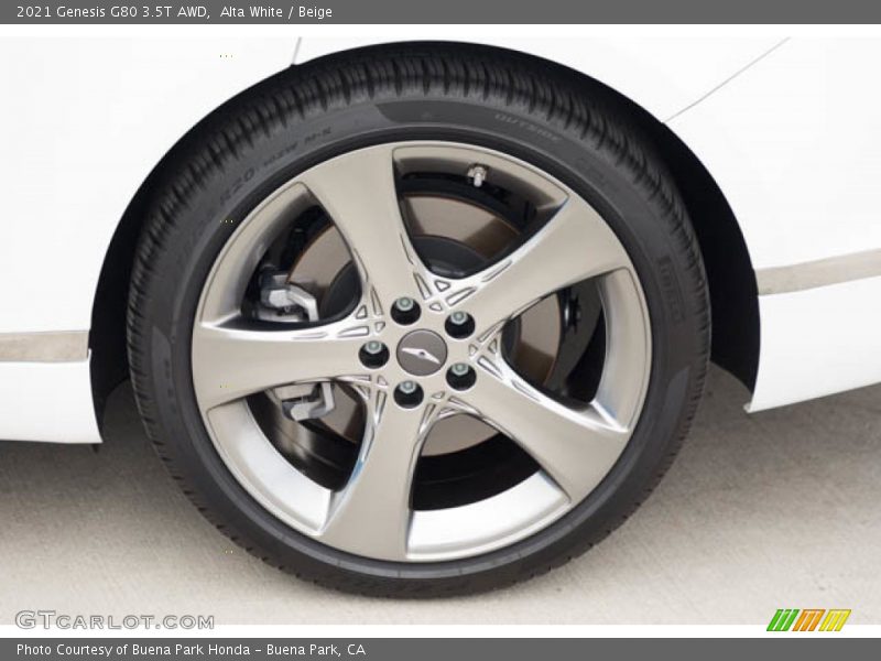 Alta White / Beige 2021 Genesis G80 3.5T AWD