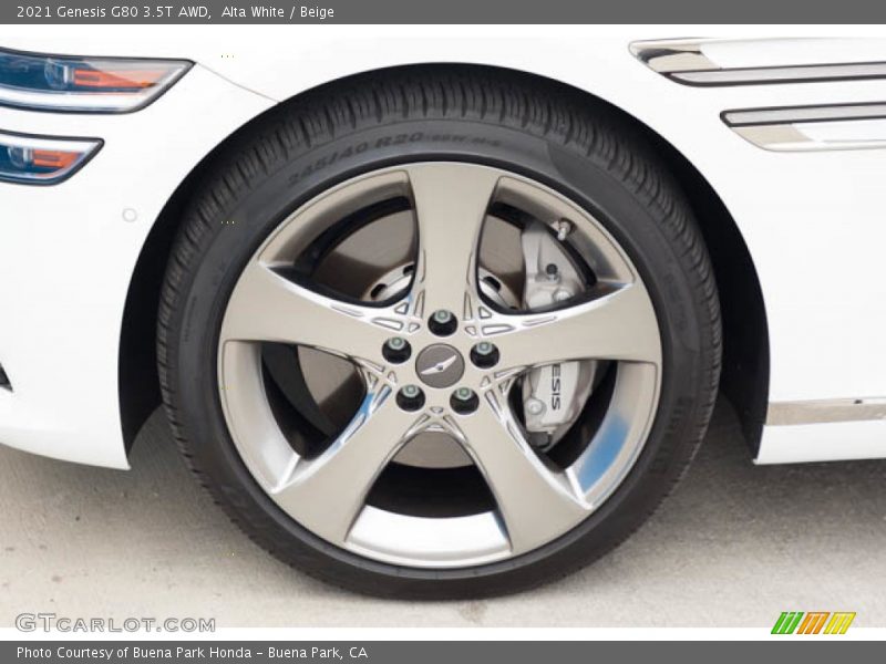 Alta White / Beige 2021 Genesis G80 3.5T AWD