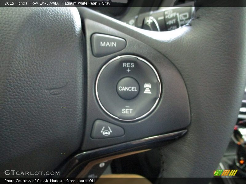 Platinum White Pearl / Gray 2019 Honda HR-V EX-L AWD