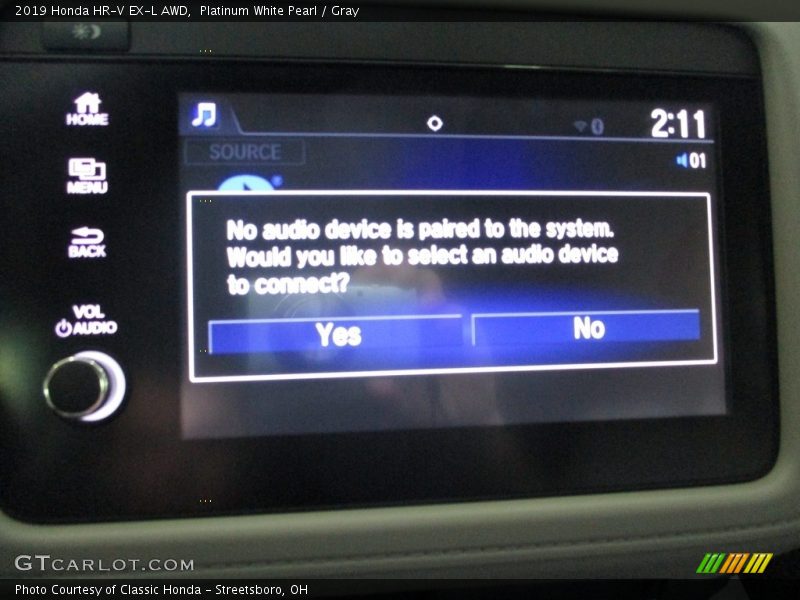 Platinum White Pearl / Gray 2019 Honda HR-V EX-L AWD