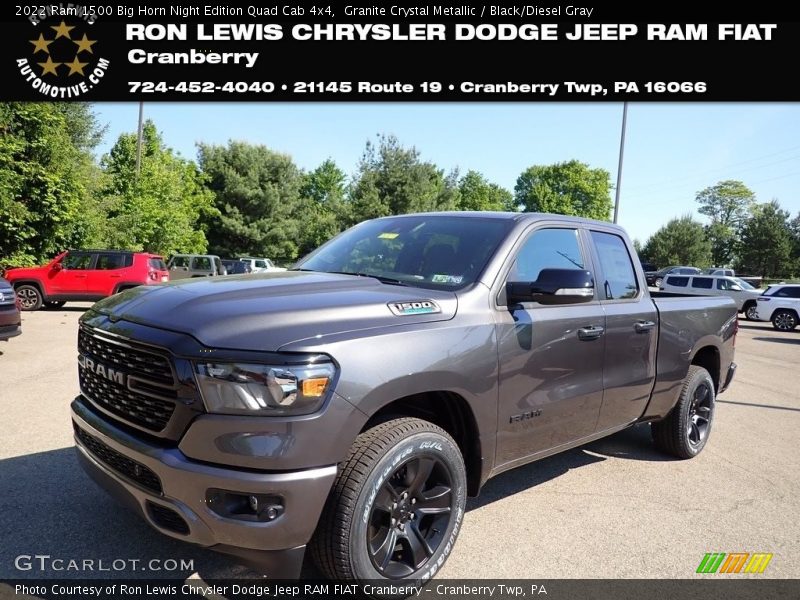 Granite Crystal Metallic / Black/Diesel Gray 2022 Ram 1500 Big Horn Night Edition Quad Cab 4x4