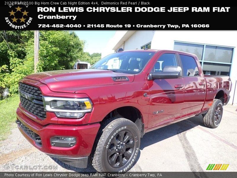 Delmonico Red Pearl / Black 2022 Ram 2500 Big Horn Crew Cab Night Edition 4x4