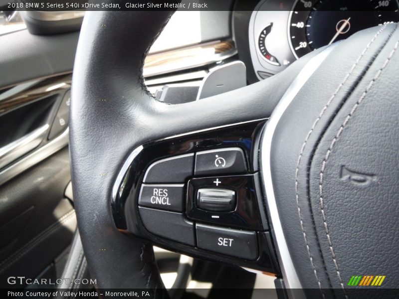 Glacier Silver Metallic / Black 2018 BMW 5 Series 540i xDrive Sedan
