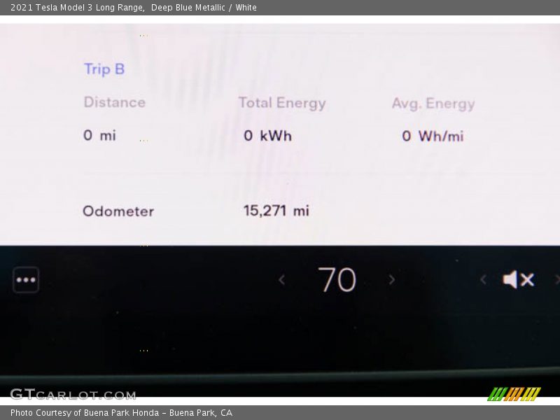 Deep Blue Metallic / White 2021 Tesla Model 3 Long Range