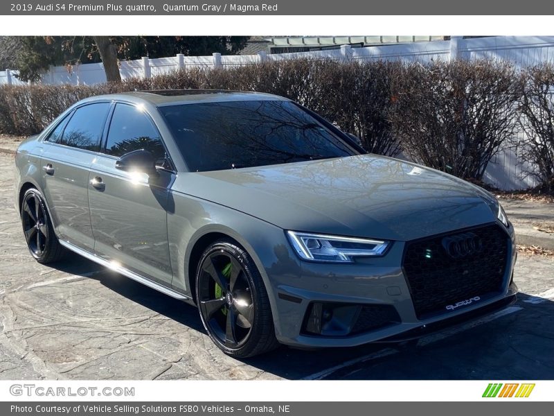 Quantum Gray / Magma Red 2019 Audi S4 Premium Plus quattro