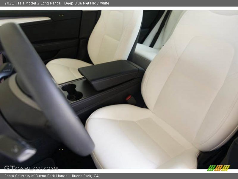 Deep Blue Metallic / White 2021 Tesla Model 3 Long Range