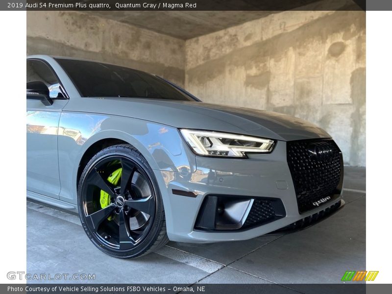 Quantum Gray / Magma Red 2019 Audi S4 Premium Plus quattro