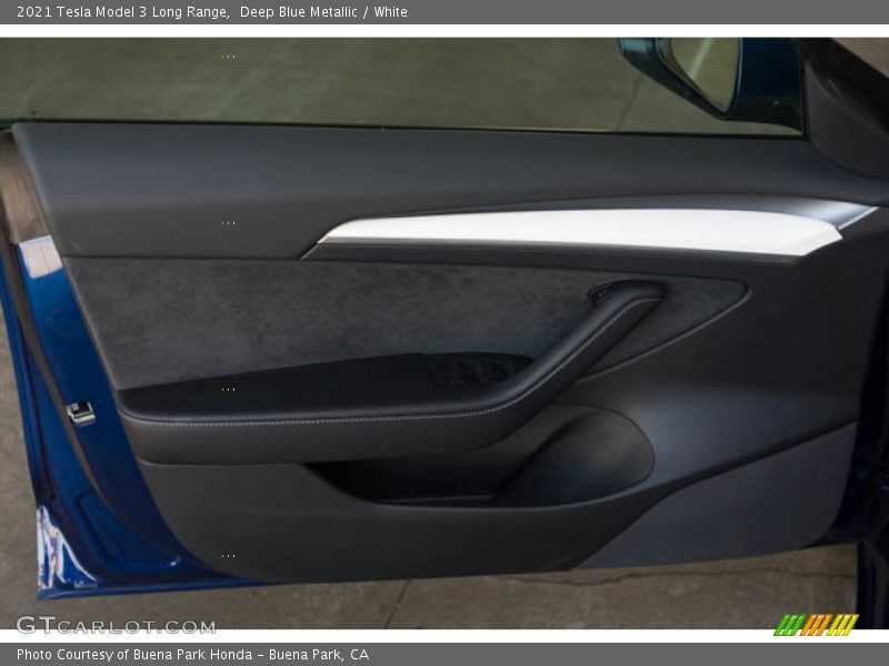 Deep Blue Metallic / White 2021 Tesla Model 3 Long Range