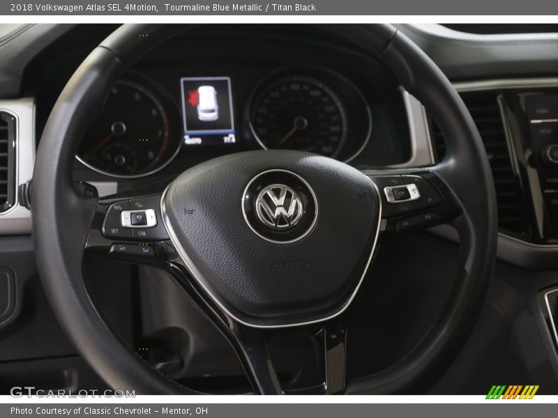 Tourmaline Blue Metallic / Titan Black 2018 Volkswagen Atlas SEL 4Motion