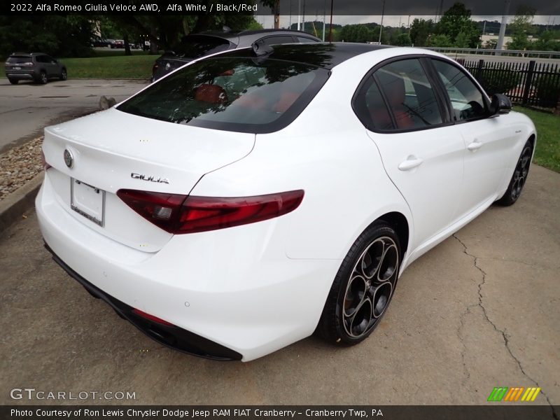 Alfa White / Black/Red 2022 Alfa Romeo Giulia Veloce AWD