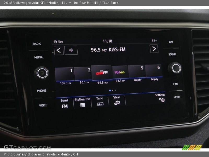 Tourmaline Blue Metallic / Titan Black 2018 Volkswagen Atlas SEL 4Motion
