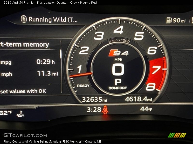 Quantum Gray / Magma Red 2019 Audi S4 Premium Plus quattro
