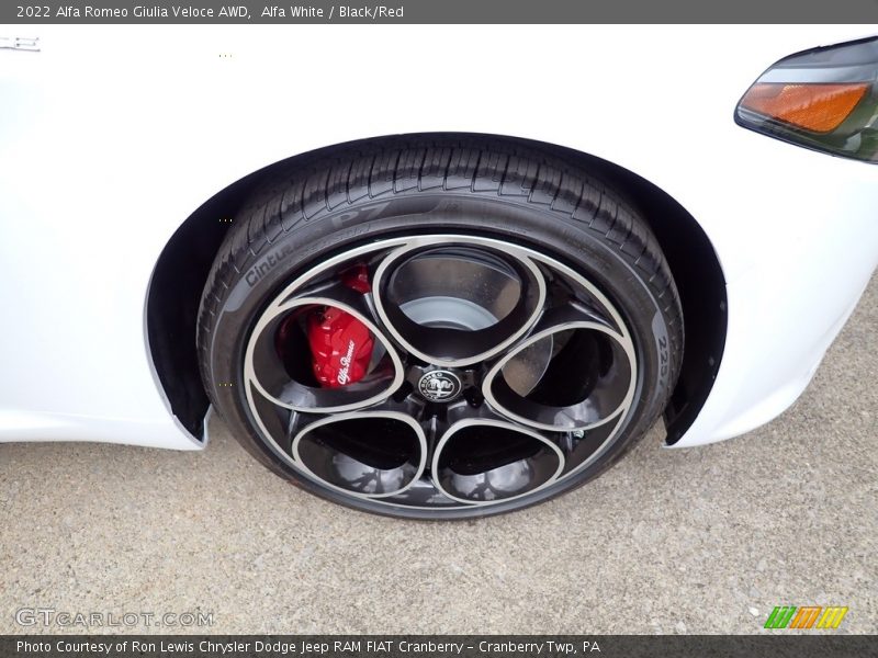 Alfa White / Black/Red 2022 Alfa Romeo Giulia Veloce AWD