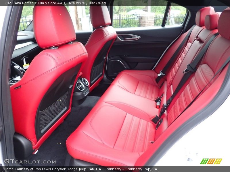 Rear Seat of 2022 Giulia Veloce AWD