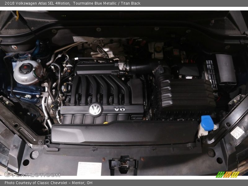 Tourmaline Blue Metallic / Titan Black 2018 Volkswagen Atlas SEL 4Motion